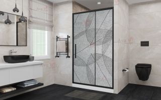 Душевая дверь в нишу AvaCan FB 120-140 MT чёрный