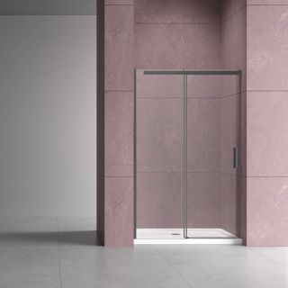 Душевая дверь Vincea Dice VDS-4D140CLGM, 1400, вороненая сталь, стекло прозрачное