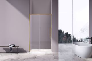 Душевая дверь Vincea Slim-N VDS-4SN120CLG, 1200, брашированное золото, стекло прозрачное