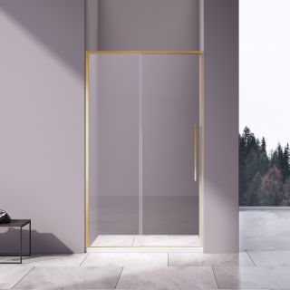 Душевая дверь Vincea Slim-N VDS-4SN140CLG, 1400, брашированное золото, стекло прозрачное