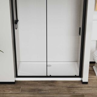 Душевая дверь Vincea City VDS-5CT130CLB, 1300, черный, стекло прозрачное