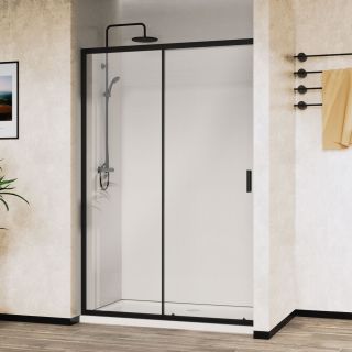 Душевая дверь Vincea City VDS-5CT150CLB, 1500, черный, стекло прозрачное