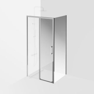 Душевая боковая панель Kerama Marazzi Vetro VE.80.FP.CR 80 см стекло прозрачное профиль хром