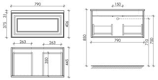 Подвесная тумба под раковину Sancos Very VR80CE 80см Beige Soft