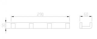 Вешалка на четыре крючка ABBER Westen AA1751G золото матовое