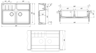 Кухонная мойка Florentina Вилладжио чёрный