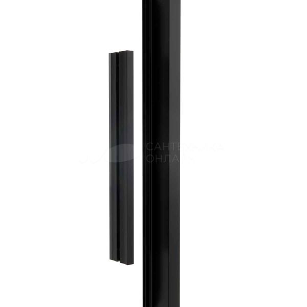 Душевая дверь в нишу Vincea Slim Soft 110 см, профиль черный, стекло прозрачное