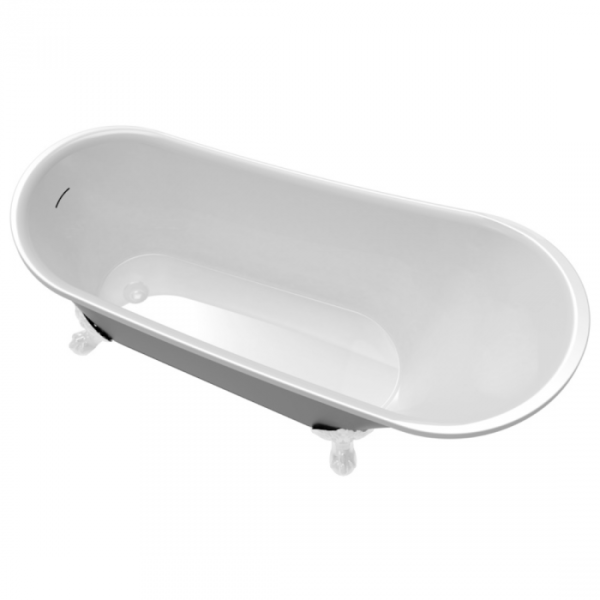 Ванна акриловая Delice Vintage DLR440105Gr 162х69 серая матовая