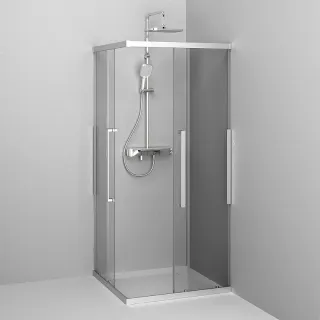 Душевой уголок AM.PM Func  W84G-403-9090-MT 90х90 см профиль хром