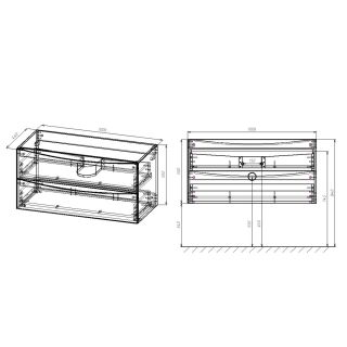 Тумба под раковину Vincea Mia VMC-2MC100RW 100 см