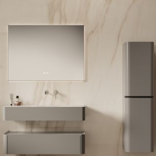 База под раковину Vincea Caprice 1000 подвесная, 1 выкатной ящик soft-close, светло-серый матовый