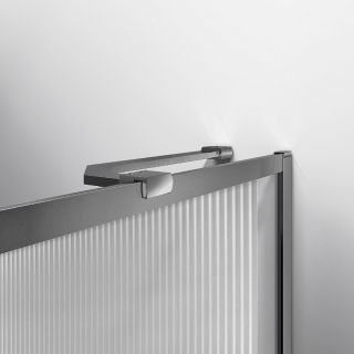 Душевая шторка на ванну Vincea VSB-41700FLGM, 700*1400, вороненая сталь, стекло рифленое