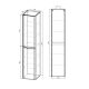 Шкаф-колонна Vincea Paola VSC-2P170BT-L 35 см бетон