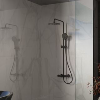 Душевая стойка Vincea Rondo VSFS-1R1MB, черный