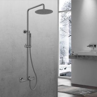 Душевая стойка Vincea Vogue VSFS-1V1TGM термостатическая, вороненая сталь