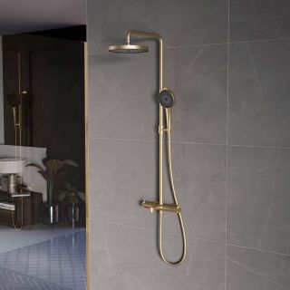 Душевая стойка Vincea Rim VSFS-2RM1BG, брашированное золото