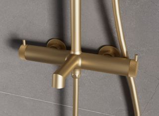 Душевая стойка Vincea Rim VSFS-2RM1BG, брашированное золото