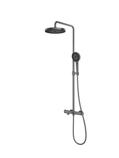 Душевая стойка Vincea Rim VSFS-2RM1GM, вороненая сталь