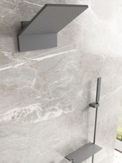 Душевой комплект Vincea Futura VSFW-2F11TGM термостатический встраиваемый, трехрежимный, вороненая сталь