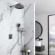 Душевой комплект Vincea Inspire VSFW-3I21MT2RGM встраиваемый, термостатический, двухрежимный, вороненая сталь