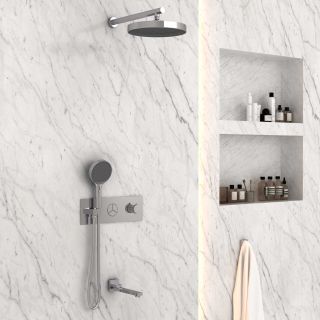 Душевой комплект Vincea VSFW-432TI2CH встраиваемый, трехрежимный, термостатический, хром