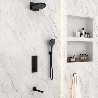 Душевой комплект Vincea VSFW-433TI1MB встраиваемый, термостатический, трехрежимный, черный