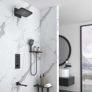 Душевой комплект Vincea VSFW-433TI4RMB встраиваемый, термостатический, трехрежимный, черный