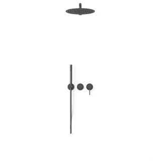 Душевой комплект Vincea Groove VSFW-4G01GM встраиваемый, двухрежимный, вороненая сталь