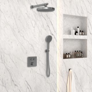 Душевой комплект Vincea VSFW-4I212GM встраиваемый, двухрежимный, вороненая сталь