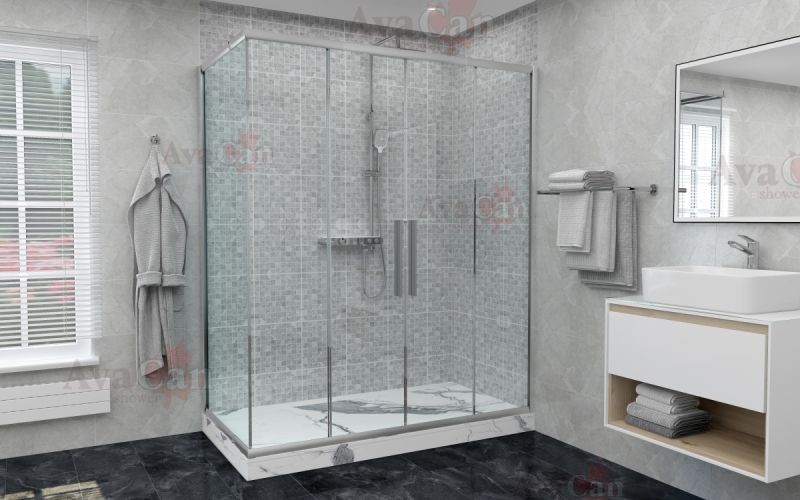 Душевой уголок AvaCan FC2 190-210 + SC80 хром