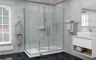 Душевой уголок AvaCan FC2 190-210 + SC100 хром