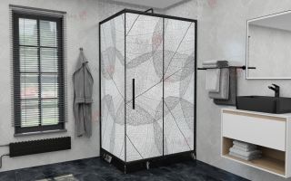 Душевой уголок AvaCan FB 160-180 + SB 100 MT чёрный