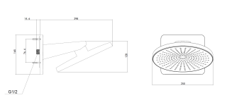 Верхний душ Vincea Inspire VSHD-3I5CMB чёрный