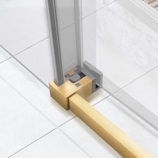 Душевой уголок Vincea Slim Soft VSR-1SS9014CLG, 1400*900, брашированное золото, стекло прозрачное