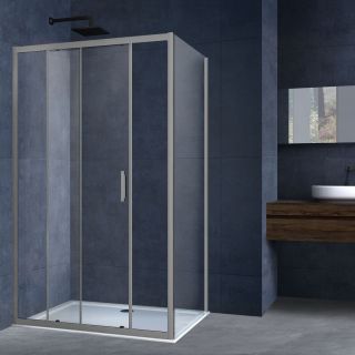 Душевой уголок Vincea Alpha VSR-3AL8012CLGM, 1200*800, вороненая сталь, стекло прозрачное