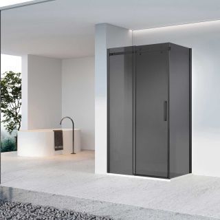 Душевой уголок Vincea Como-N VSR-4CN1014CGB, 1400*1000, черный, стекло тонированное