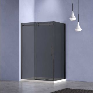 Душевой уголок Vincea Como-N VSR-4CN8012CGB, 1200*800, черный, стекло тонированное