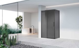 Душевой уголок Vincea Como-N VSR-4CN9015CGB, 1500*900, черный, стекло тонированное