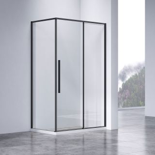 Душевой уголок Vincea Slim-N VSR-4SN8012CLB, 1200*800, черный, стекло прозрачное
