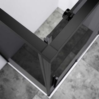 Душевой уголок Vincea Slim-N VSR-4SN8013CGB, 1300*800, черный, стекло тонированное