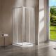 Душевой уголок Vincea Garda VSS-1G9011CLBN, 1100*900, брашированный никель, стекло прозрачное