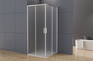 Душевой уголок Vincea Rapid-N VSS-3RN8012E10MT, (700-800)x(1100-1200), хром, стекло текстурное