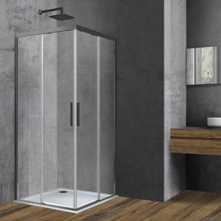 Душевой уголок Vincea Soft VSS-3SO100CLGM, 1000*1000, вороненая сталь, стекло прозрачное