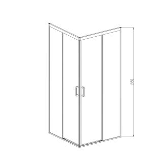 Душевой уголок Vincea Soft VSS-3SO100CLGM, 1000*1000, вороненая сталь, стекло прозрачное