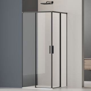 Душевой уголок Vincea Soft 2 VSS-3SO2900CLB, 900*900, черный, стекло прозрачное