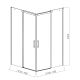 Душевой уголок Vincea Dice VSS-4D100CL, 1000*1000, хром, стекло прозрачное
