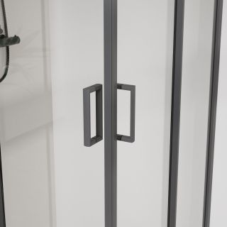 Душевой уголок Vincea City VSS-5CT9010CLGM, 1000*900, вороненая сталь , стекло прозрачное