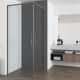 Душевой уголок Vincea Ultima VSS-7UL8010CLGM, 800*1000, вороненая сталь, стекло прозрачное