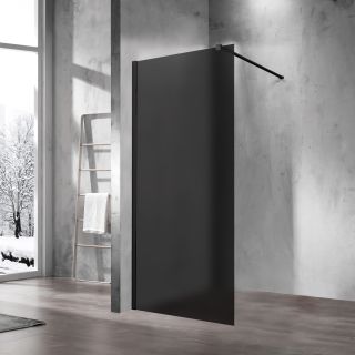 Душевая перегородка Vincea Walk-In VSW-1H900GFB, 900*2000, черный матовый, стекло матовое тонированное