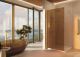 Душевая перегородка Vincea Walk-In VSW-1H900GSG, 900*2000, матовый золотой, стекло янтарь